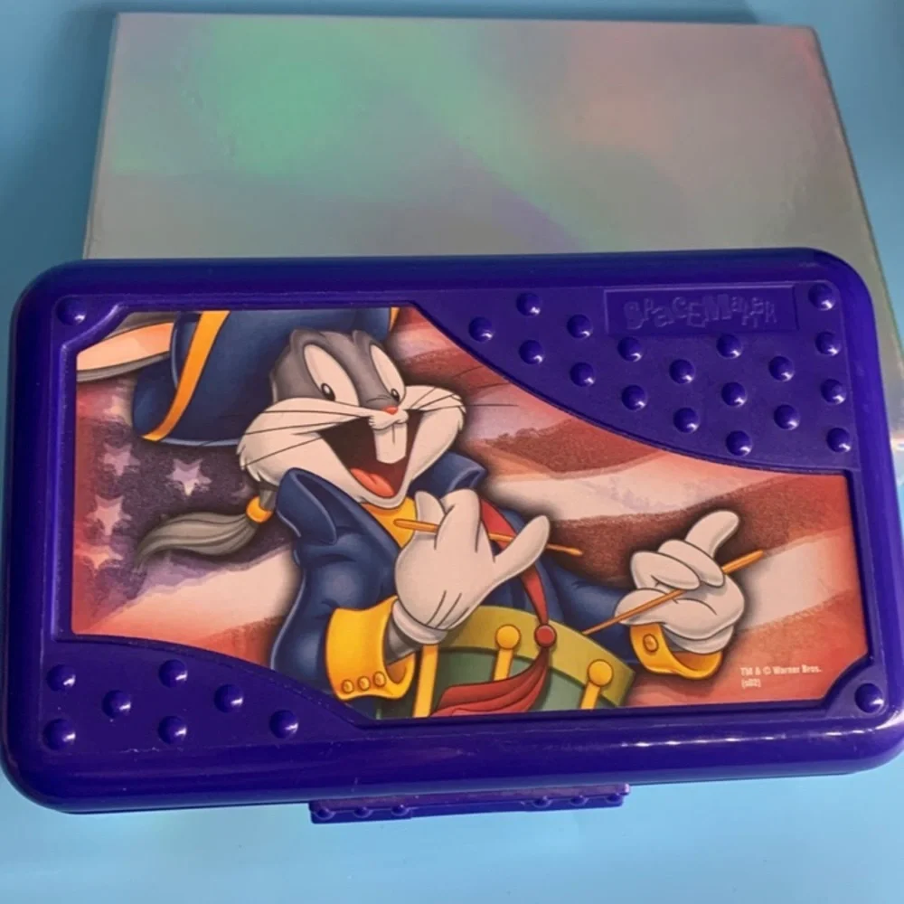 Vintage new Pencil box Spacemaker Bugs Bunny blue